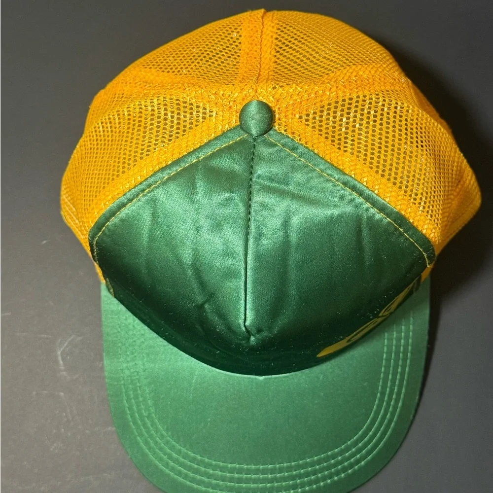 Y2K ROXY Green Satin Mesh Snap‎ Back Hat One Size